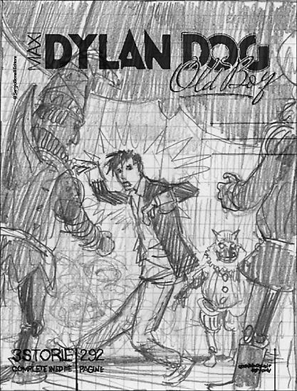 Sketch di Andrea Accardi per la copertina di Maxi Dylan Dog Old Boy