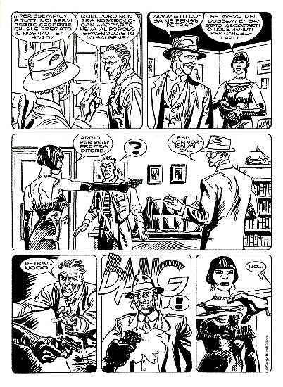 Una tavola di Mister No 293, "Terra e Libertà". Testi di Luigi Mignacco, disegni di Orestes Suarez, Roberto Diso, Fabrizio Busticchi & Luana Paesani