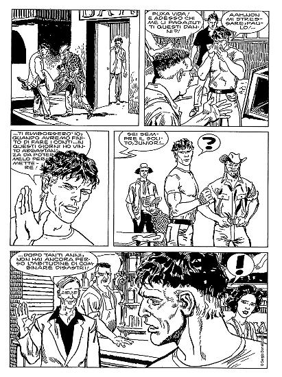 Una tavola da Mister No 292, "Vent'anni dopo". Testi di Luigi Mignacco e Michele Masiero, disegni di Roberto Diso e Orestes Suarez