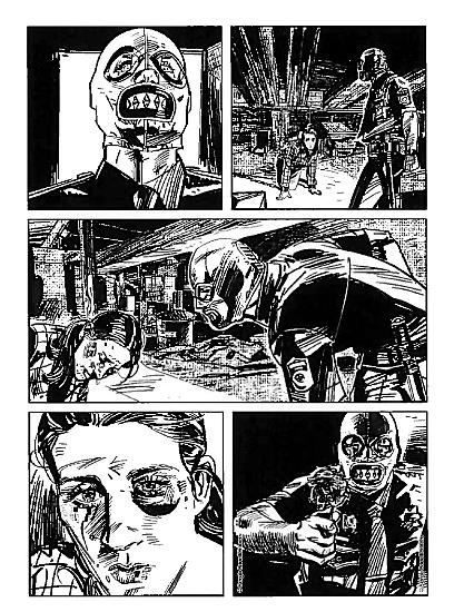 Una tavola di "La bestia". Testi di Bruno Enna, disegni di Luigi Siniscalchi