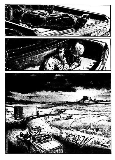 Una tavola di "Mani nude". Testi di Paola Barbato, disegni di Paolo Armitano & Davide Furnò
