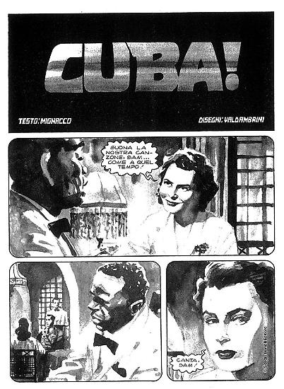 Una tavola di "Cuba", Mister No 119. Testi di Luigi Mignacco, disegni di Fabio Valdambrini.