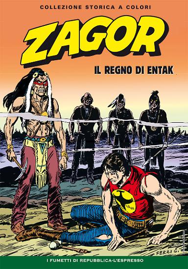 La copertina del primo volume di questa nuova serie della Collezione Storica a Colori di Zagor.