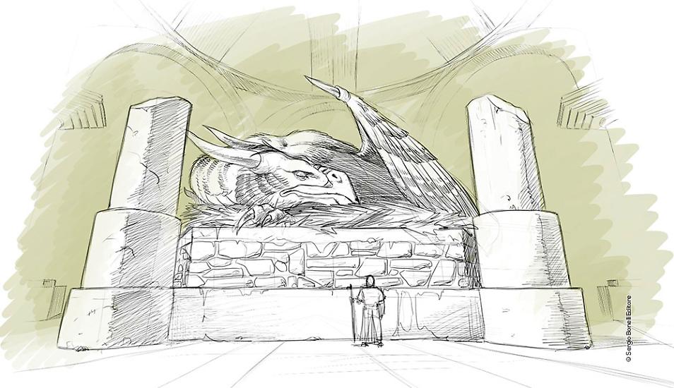 Uno studio di Luca Malisan per Dragonero n. 48, "Le ali dell'Erondár.