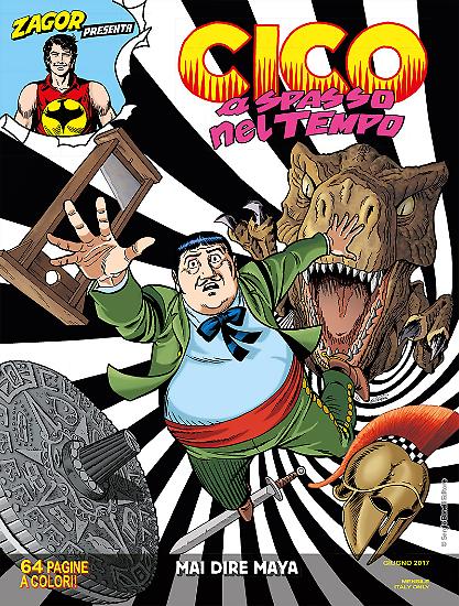 La copertina di Walter Venturi per "Mai dire Maya", Cico a spasso nel tempo n.1.