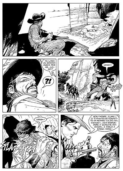 A page by Stefano Andreucci for Tex Speciale #32, "Il magnifico fuorilegge".