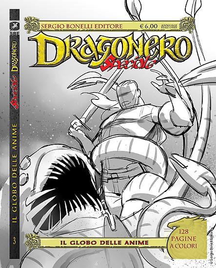 Un bozzetto di Jacopo Camagni per la copertina dello Speciale Dragonero n. 4.
