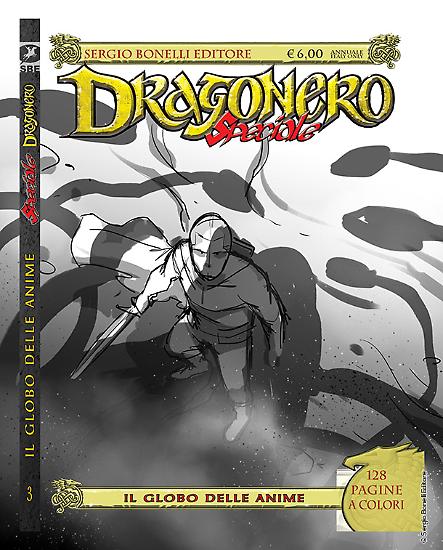 Un bozzetto di Jacopo Camagni per la copertina dello Speciale Dragonero n. 4.