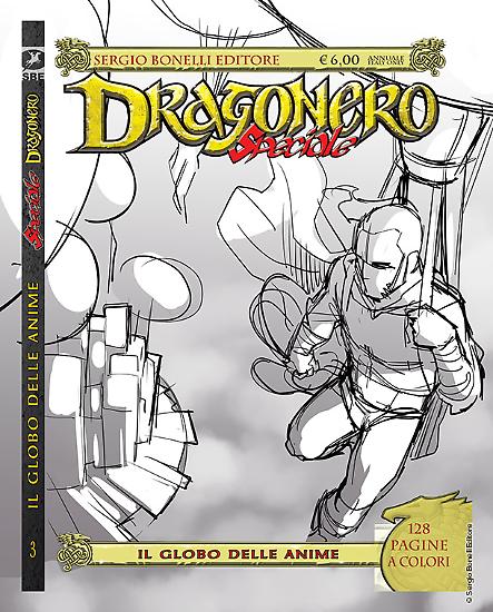 Un bozzetto di Jacopo Camagni per la copertina dello Speciale Dragonero n. 4.