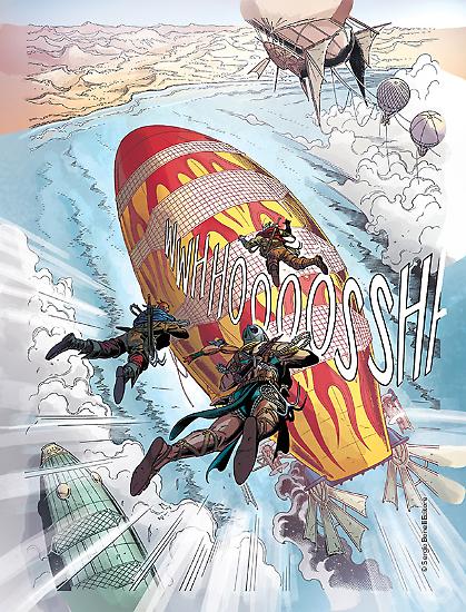 Una fase della colorazione di Piki Hamilton per una tavola dello Speciale Dragonero n. 4.