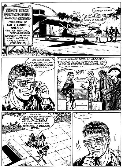 Una tavola di Franco Bignotti da "Il potere dell'idolo", Martin Mystère n. 41.