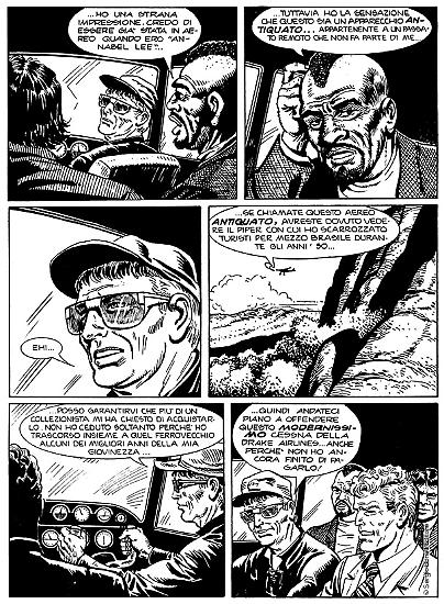 Una tavola di Franco Bignotti da "Il potere dell'idolo", Martin Mystère n. 41.