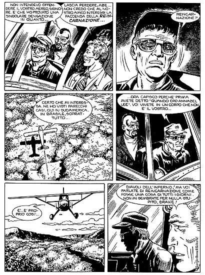Una tavola di Franco Bignotti da "Il potere dell'idolo", Martin Mystère n. 41.