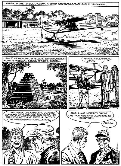 Una tavola di Franco Bignotti da "Il potere dell'idolo", Martin Mystère n. 41.