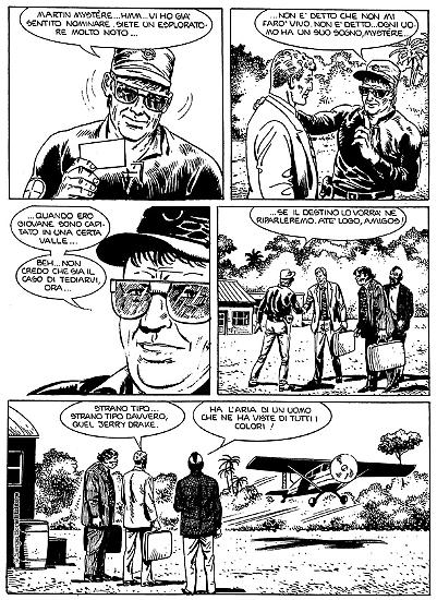 Una tavola di Franco Bignotti da "Il potere dell'idolo", Martin Mystère n. 41.