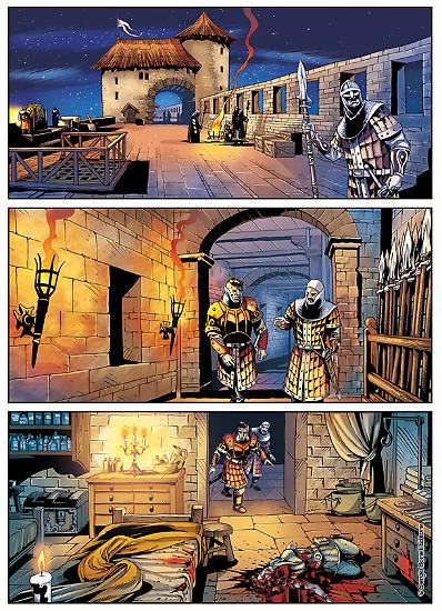 Una tavola colorata da Giada Marchisio per "La vendetta", Dragonero n. 50. Testi di Stefano Vietti, disegni di Francesco Rizzato.