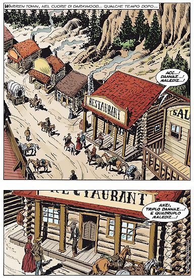 Una tavola di Gallieno Ferri da "L'antica maledizione", Color Zagor n. 5. Testi di Jacopo Rauch.