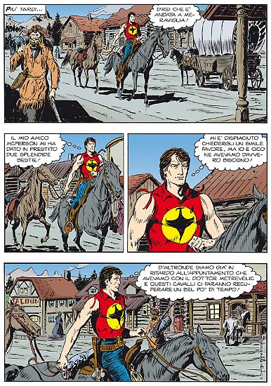 Una tavola di Gallieno Ferri da "L'antica maledizione", Color Zagor n. 5. Testi di Jacopo Rauch.