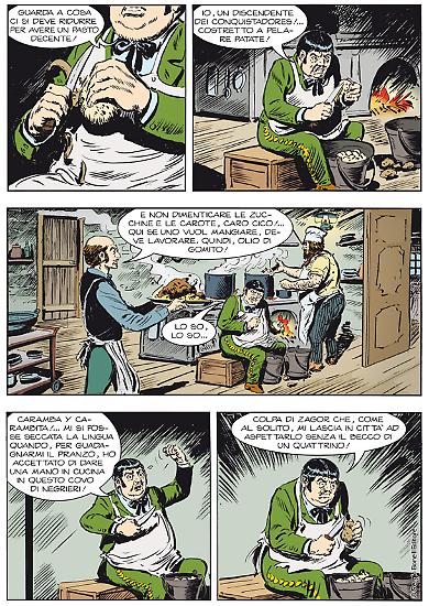 Una tavola di Gallieno Ferri da "L'antica maledizione", Color Zagor n. 5. Testi di Jacopo Rauch.