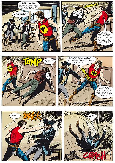 Una tavola di Gallieno Ferri da "L'antica maledizione", Color Zagor n. 5. Testi di Jacopo Rauch.