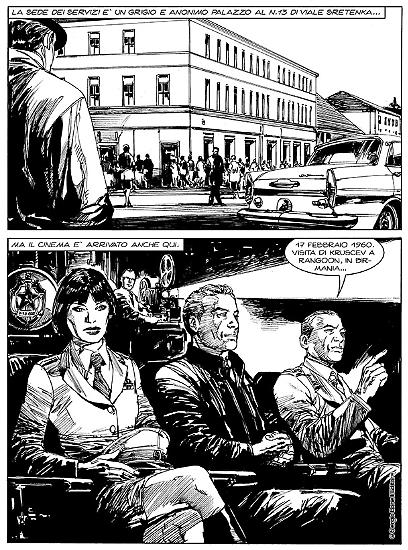 Una tavola di Pedro Mauro pa "Mugiko", Le Storie n. 59. Testi di Gianfranco Manfredi.