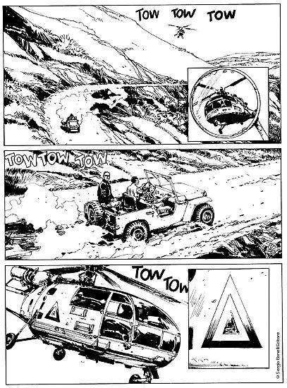 Una tavola di Pedro Mauro pa "Mugiko", Le Storie n. 59. Testi di Gianfranco Manfredi.