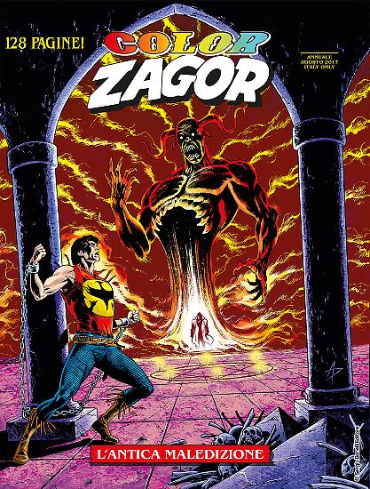 Color Zagor 5 "L'antica maledizione" - testi di Jacopo Rauch, disegni di Gallieno Feri, colore di GFB Comics, copertina di Alessandro Piccinelli.