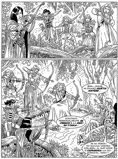 Una tavola di Giancarlo Alessandrini da "Le porte dell'immaginazione", Martin Mystère n. 352. Testi di Vincenzo Beretta.