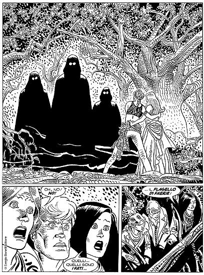 Una tavola di Giancarlo Alessandrini da "Le porte dell'immaginazione", Martin Mystère n. 352. Testi di Vincenzo Beretta.