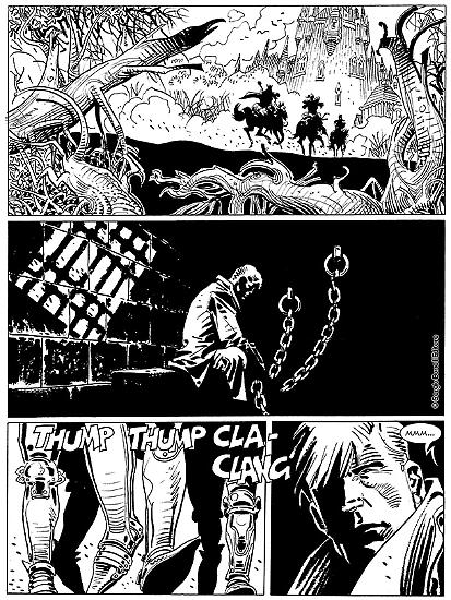 Una tavola di Giancarlo Alessandrini da "Le porte dell'immaginazione", Martin Mystère n. 352. Testi di Vincenzo Beretta.