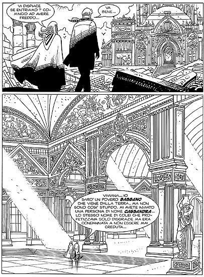 Una tavola di Giancarlo Alessandrini da "Le porte dell'immaginazione", Martin Mystère n. 352. Testi di Vincenzo Beretta.