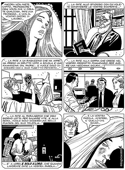 Una tavola di Giancarlo Alessandrini da "Le porte dell'immaginazione", Martin Mystère n. 352. Testi di Vincenzo Beretta.