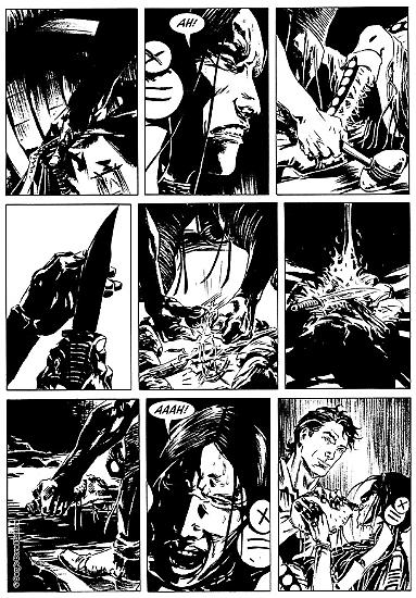 Una tavola di Lola Airaghi da "Brezza di Luna", Maxi Zagor n. 31. Testi di Moreno Burattini.