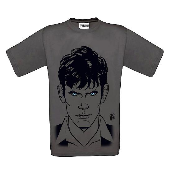 Tshirt Dylan Dog con disegno di Stano, colore grigio scuro - fronte