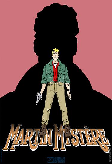 Il "Biposter" di Martin Mystère, illustrazione di Giancarlo Alessandrini.