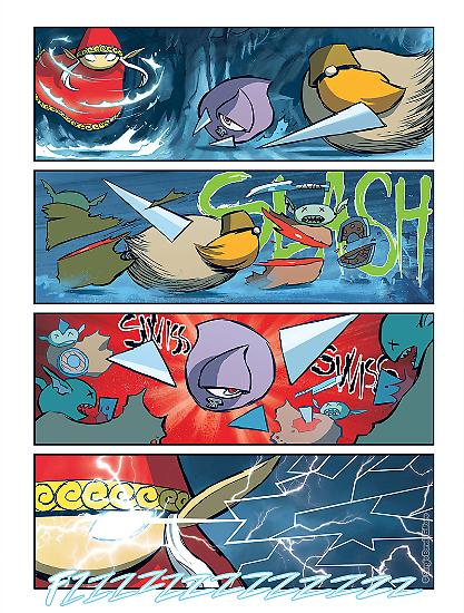 Alcune pagine in anteprima di "Tunnel & Troll", testi Roberto Recchioni e Federico Rossi Edrighi, disegni Riccardo Torti, colori Annalisa Leoni.