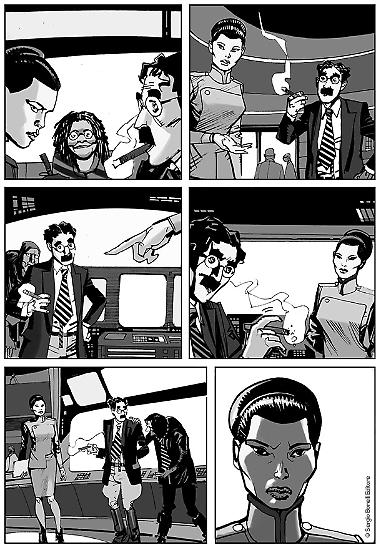 Una tavola di "Groucho profondo" di Paola Barbato e Luigi Piccatto.