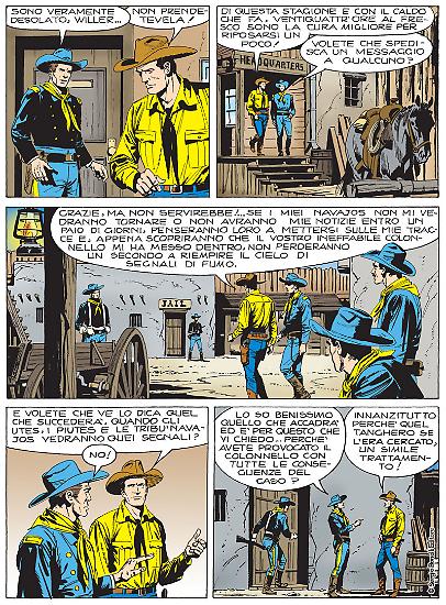 Una pagina di "Tex - Vendetta Indiana".