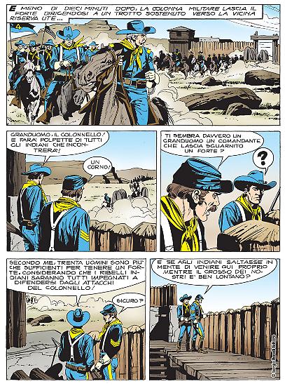 Una pagina di "Tex - Vendetta Indiana".