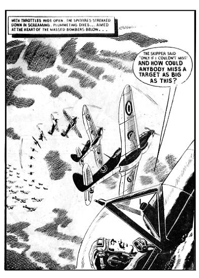 Una delle numerose storie di guerra realizzate per la britannica Fleetway.