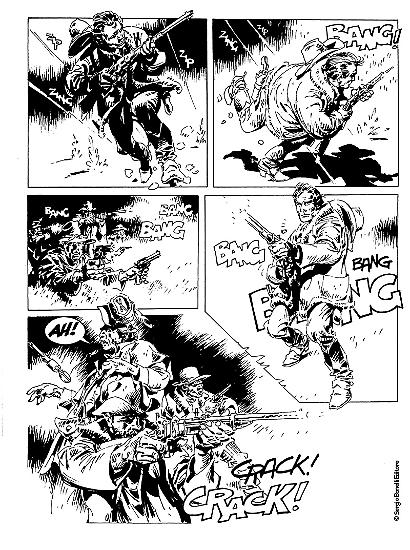 Tavola da "La ballata di Zeke Colter", Almanacco del West 1994.