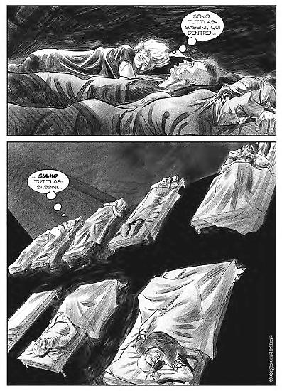 Una tavola di Mani nude. Testi di Paola Barbato, disegni di Paolo Armitano & Davide Furnò.