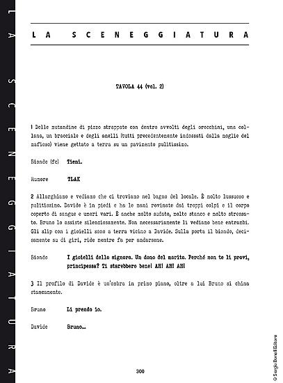 Una pagina dei contenuti speciali di Mani nude.