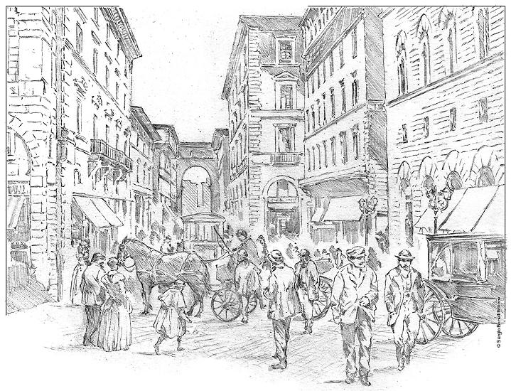 Gli studi di Francesco de Stena per la Torino del 1889.