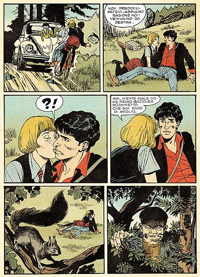 Una tavola di "Le notti della luna piena", I Dylan Dog di Tiziano Sclavi. Disegni di Montanari & Grassani.