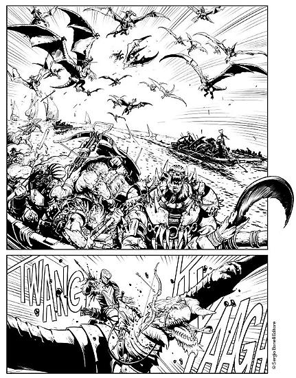 Una tavola di Francesco Rizzato da Dragonero n. 58, in edicola dal 10 marzo.