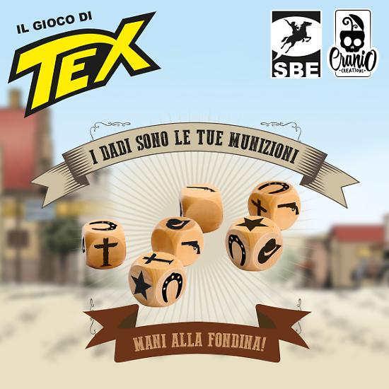 Il Gioco di Tex - I dadi azione in legno.