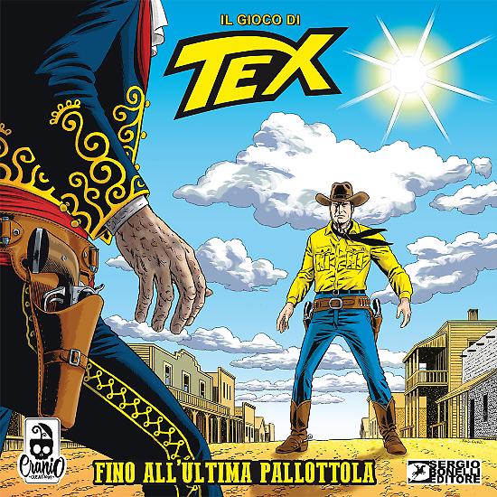 Il Gioco di Tex - La scatola con il disegno di Fabio Civitelli colorato da Gianmauro Cozzi.