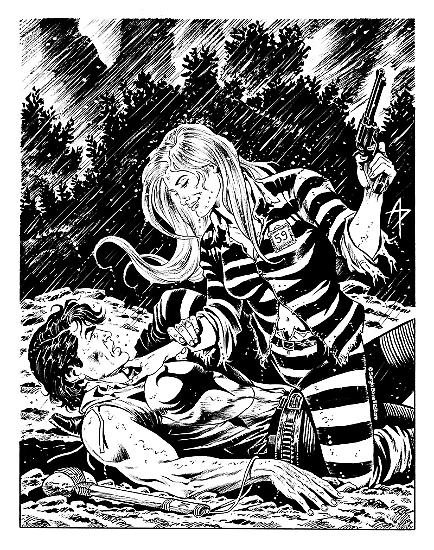 Zagor - Illustrazione realizzata da Alessandro Piccinelli per Cartoomics 2018