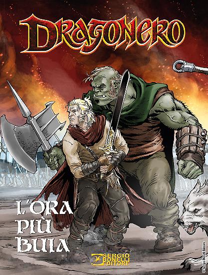 I dettagli delle sei ante che compongono la variant cover di Dragonero 58, da sinistra verso destra